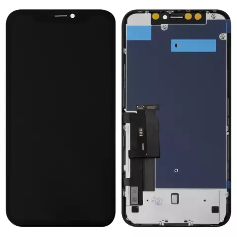 Дисплей для iPhone XR, чорний, з рамкою, Сopy, (TFT), JK