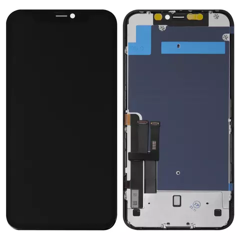 Дисплей для iPhone 11, чорний, з рамкою, Сopy, (TFT), JK