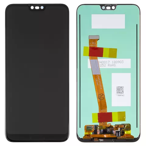 Дисплей для Huawei Honor 10, чорний, без рамки, Original (PRC), зі сканером відбитків пальців (Touch ID), COL-L29