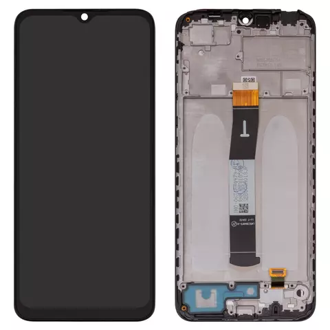 Дисплей для Xiaomi Poco C40, Redmi 10C, чорний, з рамкою, High Copy