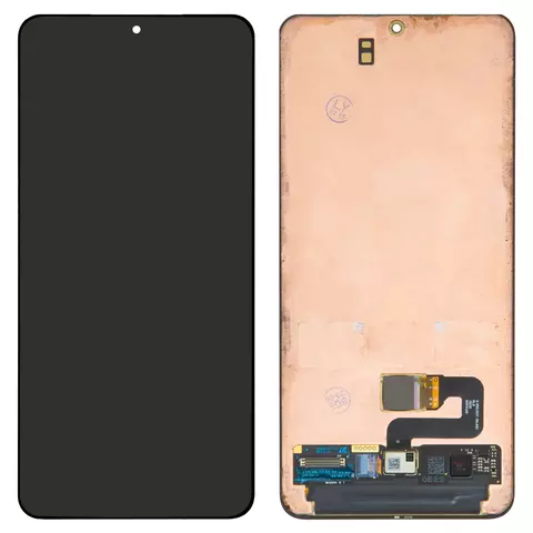 Дисплей для Samsung G991 Galaxy S21 5G, чорний, без рамки, Оригінал (переклеєне скло)