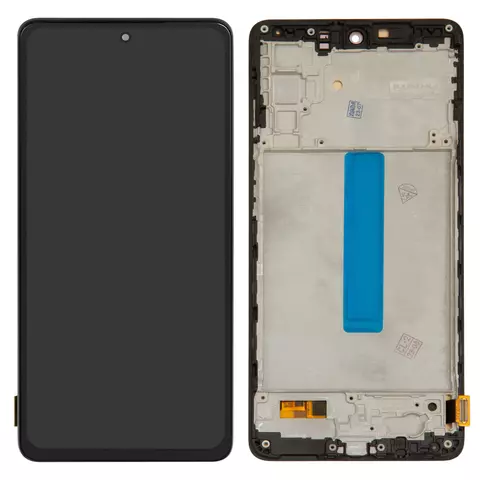 Дисплей для Samsung M526 Galaxy M52, чорний, з рамкою, High Copy, (OLED)