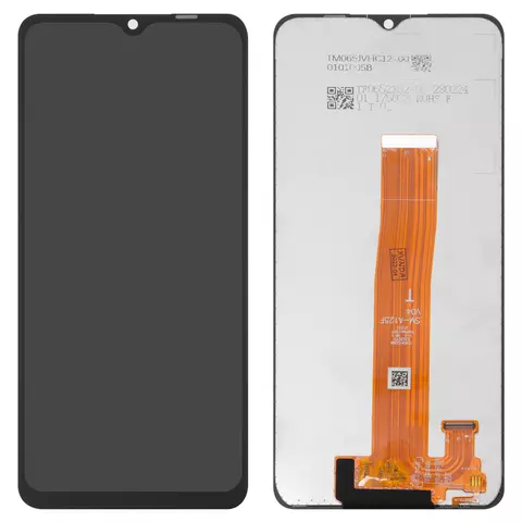 Дисплей для Samsung A125F Galaxy A12, чорний, без рамки, Оригінал (переклеєне скло), A125F V04 1540410367