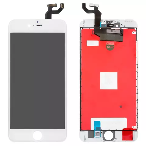 Дисплей  iPhone 6S Plus, білий, із сенсорним екраном, з рамкою, High Copy
