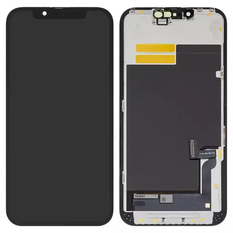 Дисплей для iPhone 13, чорний, з рамкою, High Copy, (OLED), SL OEM hard