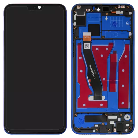 Дисплей для Huawei Honor 8X, Honor View 10 Lite, синій, з рамкою, Оригінал (переклеєне скло), JSN-L21/JSN-L22/JSN-L23/JSN-L42/JSN-AL00/JSN-TL00