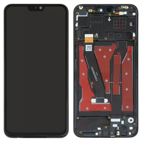 Дисплей для Huawei Honor 8X, Honor View 10 Lite, чорний, з рамкою, Оригінал (переклеєне скло), JSN-L21/JSN-L22/JSN-L23/JSN-L42/JSN-AL00/JSN-TL00
