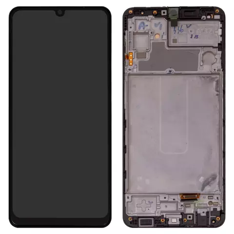 Дисплей для Samsung M325 Galaxy M32, чорний, з рамкою, High Copy, original LCD size, (OLED)