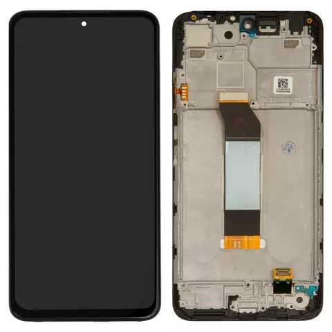 Дисплей для Xiaomi Poco M3 Pro, Poco M3 Pro 5G, Redmi Note 10 5G, чорний, з рамкою, High Copy