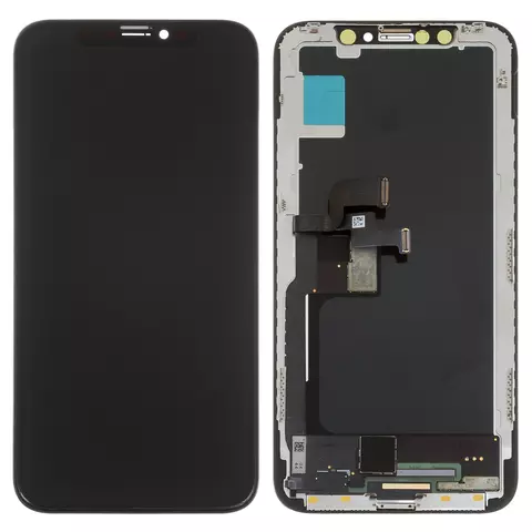 Дисплей для iPhone X, чорний, з рамкою, Original (PRC), Self-welded OEM