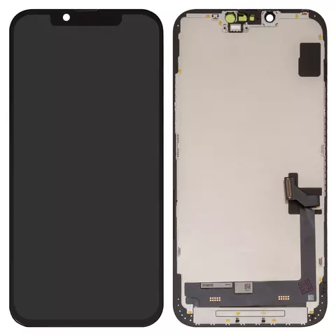 Дисплей для iPhone 14 Plus, чорний, з рамкою, Copy, (TFT)