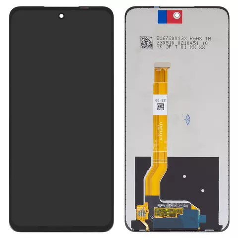 Дисплей для Realme 11 5G, C55, Narzo N55; OnePlus Nord CE3 Lite 5G; Oppo A1 5G, A58 4G, A98 5G, чорний, без рамки, Original (PRC), CPH2375/CPH2577/PHS110/RMX3710/DI0672JNI01/1540452110/PM6725JB1-4-11