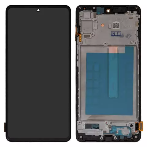 Дисплей для Samsung M536 Galaxy M53, чорний, з рамкою, High Copy, (OLED)