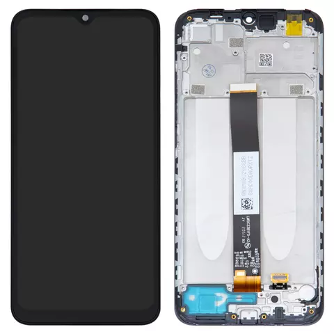 Дисплей для Xiaomi Redmi 9A, Redmi 9AT, Redmi 9C, чорний, з рамкою, Сopy, In-Cell, M2006C3LG, M2006C3LI, M2006C3LC, M2006C3MG, M2006C3MT