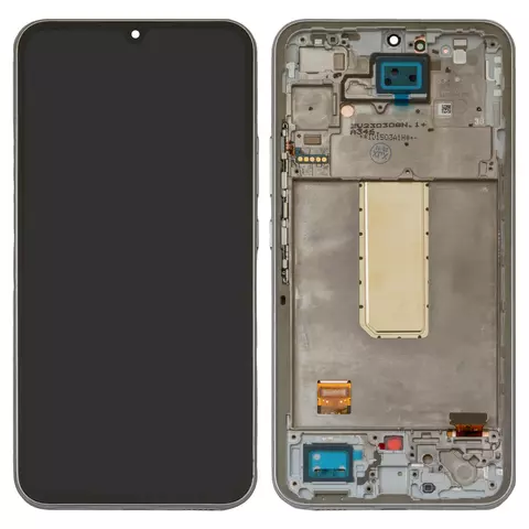Дисплей для Samsung A346 Galaxy A34 5G, сріблястий, з рамкою, Original (PRC)