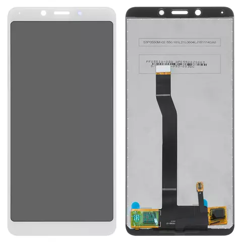 Дисплей для Xiaomi Redmi 6, Redmi 6A, білий, без рамки, Оригінал (переклеєне скло), переклеєний сенсорний екран, M1804C3DG, M1804C3DH, M1804C3DI, M1804C3CG, M1804C3CH, M1804C3CI