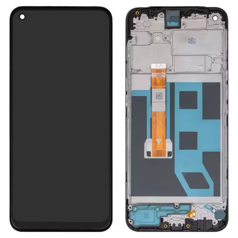 Дисплей для Oppo A53 4G, чорний, з рамкою, Original (PRC), CPH2127, CPH2131, BV065WBM-L03-MB02, P6516I3F3-FPCA-R0.0