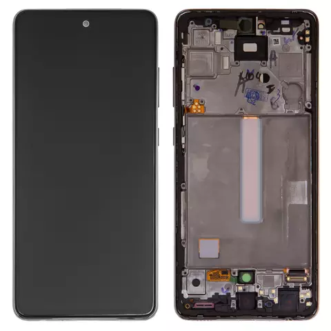 Дисплей для Samsung A525 Galaxy A52, A526 Galaxy A52 5G, чорний, з рамкою, Original (PRC)