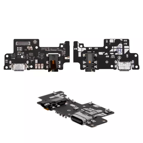 Шлейф для ZTE Blade V2020 Smart, конектора навушників, конектора зарядки, з мікрофоном, High Copy, плата зарядки