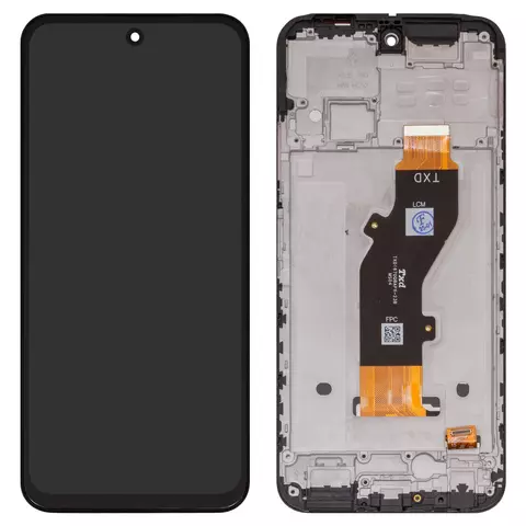 Дисплей для Tecno Spark 30C, чорний, з рамкою, High Copy, TXDI670QBAPX, kl5, kl5n