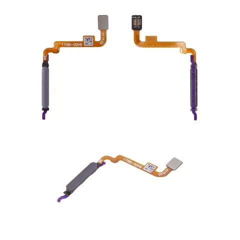 Шлейф для Xiaomi Poco M5s, Redmi Note 10, Redmi Note 10S, для сканера відбитка пальця (Touch ID), чорний, High Copy