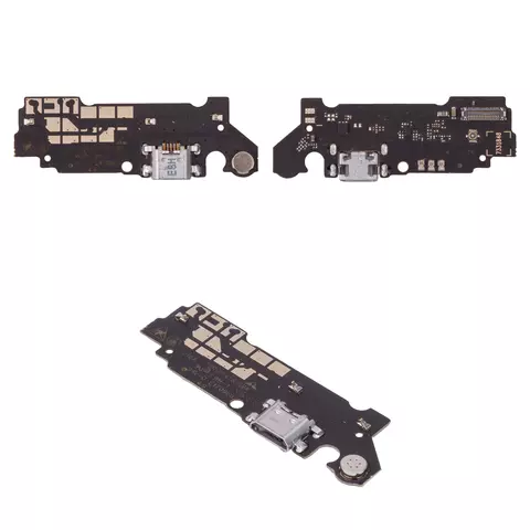 Шлейф для ZTE Blade A31, конектора зарядки, з мікрофоном, з компонентами, High Copy, плата зарядки