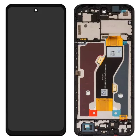 Дисплей для ZTE Blade A75 4G, чорний, з рамкою, Original (PRC), 065WR01-(7300301068)-SST