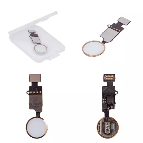 Шлейф для iPhone 7, iPhone 8, iPhone SE 2020, кнопки Home, золотистий, з пластиком, без сканера відбитків пальців (без Touch ID), universal