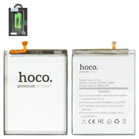 Акумулятор Hoco EB-BA136ABY для Samsung A136 Galaxy A13 5G, M135 Galaxy M13, Li-Polymer, 3,85 B, 4900 мАг