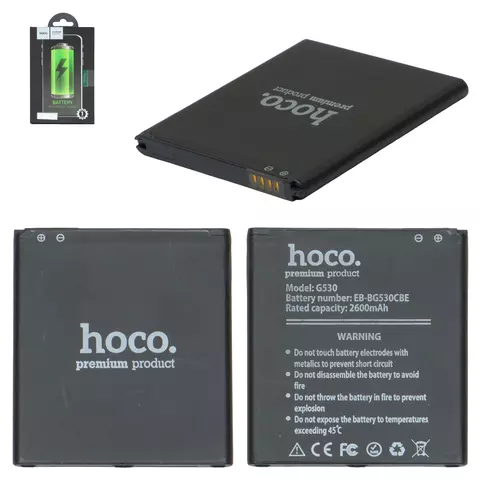 Акумулятор Hoco EB-BG530BBC/EB-BG530CBE/BG530BBE для Samsung G530H Galaxy Grand Prime, J500 Galaxy J5, Li-Polymer, 3,8 В, 2600 мАг