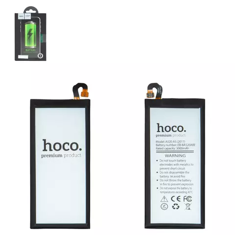 Акумулятор Hoco EB-BA520ABE для Samsung A520 Galaxy A5 (2017), J530 Galaxy J5 (2017), Li-Polymer, 3,85 B, 3000 мАг