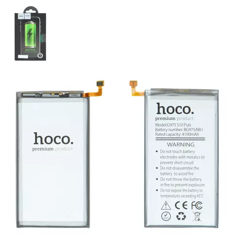 Акумулятор Hoco EB-BG975ABU для Samsung G975 Galaxy S10 Plus, Li-Polymer, 3,85 B, 4000 мАг