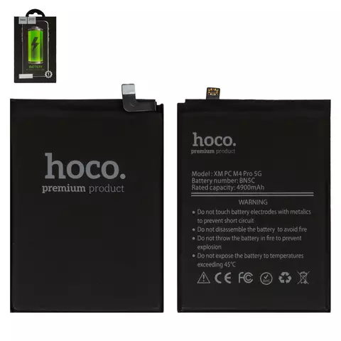 Акумулятор Hoco BN5H для Xiaomi Poco M4 5G, Poco M5 4G, Redmi 10 5G, Redmi Note 11E, Li-Polymer, 3,87 B, 5000 мАч
