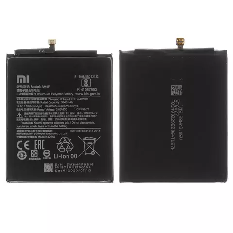 Акумулятор BM4F для Xiaomi Mi 9 Lite, Mi A3, Mi CC9, Mi CC9e, Li-Polymer, 3,85 B, 4030 мАг, Original (PRC)