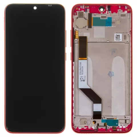 Дисплей для Xiaomi Redmi Note 7, Redmi Note 7 Pro, червоний, з рамкою, High Copy, M1901F7G, M1901F7H, M1901F7I