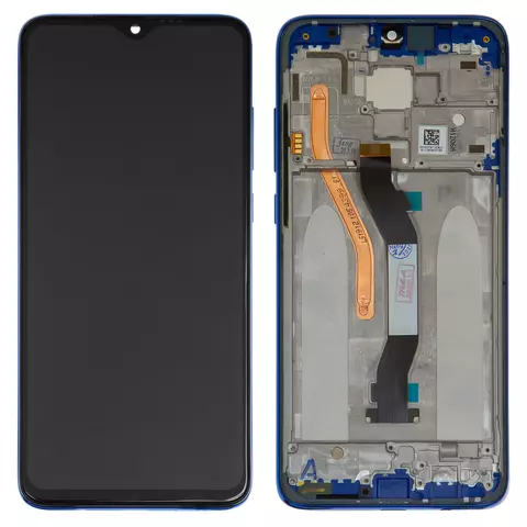 Дисплей для Xiaomi Redmi Note 8 Pro, синій, з рамкою, High Copy, dual SIM