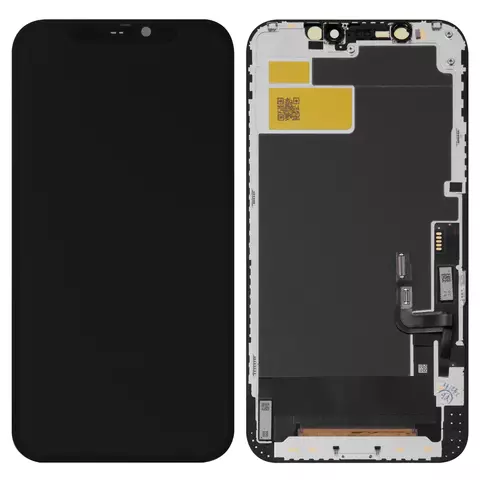 Дисплей для iPhone 12, iPhone 12 Pro, чорний, з рамкою, Сopy, (TFT), JK