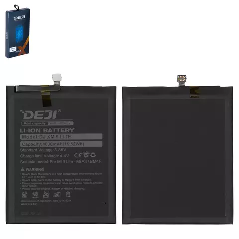 Акумулятор Deji BM4F для Xiaomi Mi 9 Lite, Mi A3, Mi CC9, Mi CC9e, Li-ion, 3,85 B, 4030 мАг