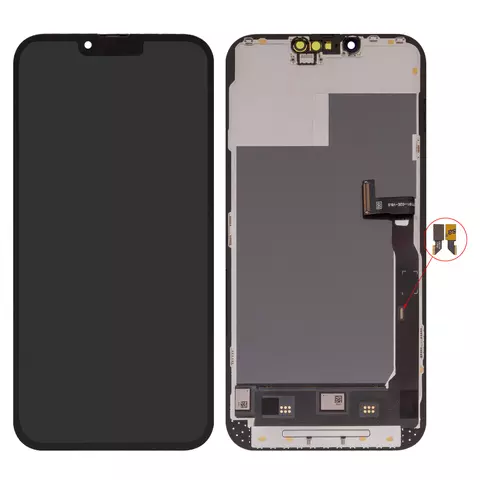 Дисплей для iPhone 13 Pro Max, чорний, з рамкою, High Copy, без мікросхеми, (OLED) DD-OLED