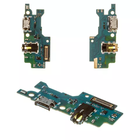Шлейф для Samsung M215 Galaxy M21, M307F Galaxy M30s, M315 Galaxy M31, конектора навушників, конектора зарядки, з мікрофоном, Original (PRC), плата зарядки