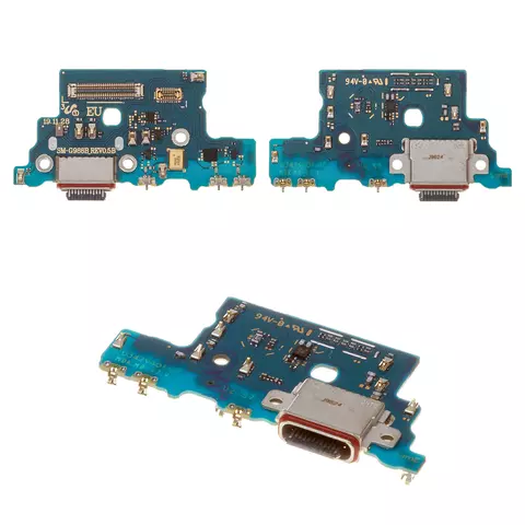 Шлейф для Samsung G988 Galaxy S20 Ultra, конектора зарядки, з мікрофоном, Original (PRC), плата зарядки, USB тип-C