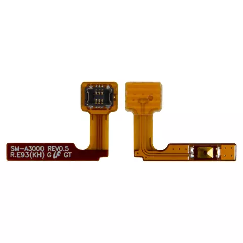 Шлейф для Samsung A300F Galaxy A3, A300FU Galaxy A3, A300H Galaxy A3, кнопки ввімкнення, з компонентами