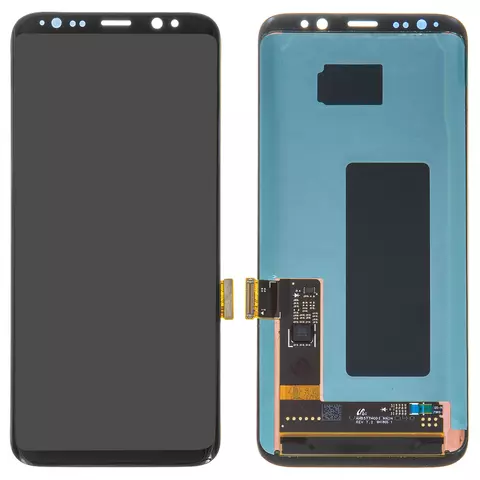 Дисплей для Samsung G950 Galaxy S8, чорний, без рамки, Оригінал (переклеєне скло)