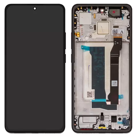 Дисплей для Xiaomi Poco X7 Pro, чорний, з рамкою, Original (PRC), 2412DPC0AG, 2412DPC0AI