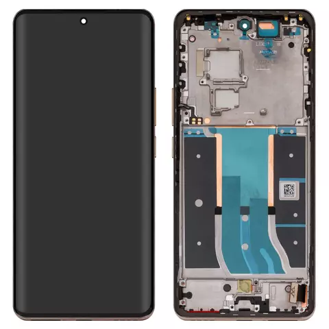 Дисплей для Realme 12 Pro, золотистий, з рамкою, Original (PRC), RMX3842