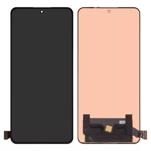 Дисплей для Xiaomi 12T, 12T Pro, чорний, без рамки, Оригінал (переклеєне скло), 22071212AG, 22081212UG, 22081212G
