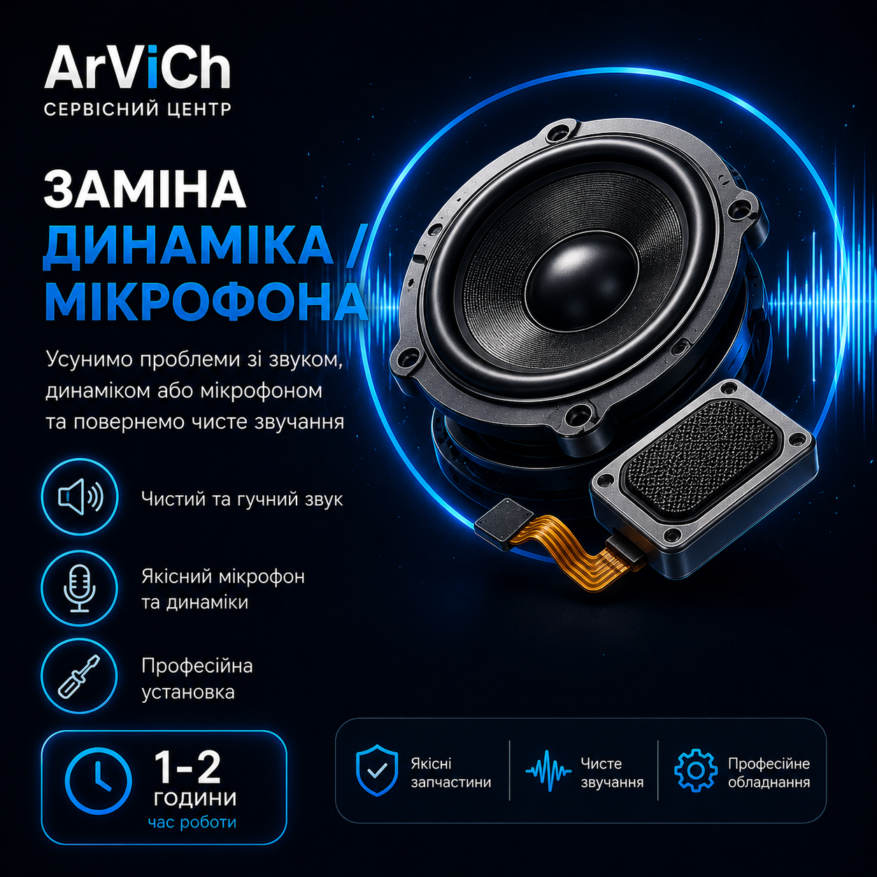 Ремонт динаміка телефона