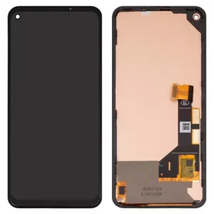 Дисплей для Google Pixel 5a 5G, чорний, з рамкою, Сopy, (TFT)