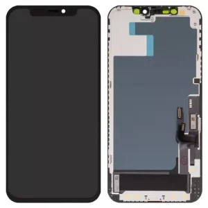 Дисплей для iPhone 12, iPhone 12 Pro, чорний, з рамкою, Copy, без опакування, (TFT), ZY, LTPS FHD