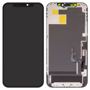 Дисплей для iPhone 12, iPhone 12 Pro, чорний, з рамкою, High Copy, без помилки, (OLED), DD OLED OEM soft, diagnosable